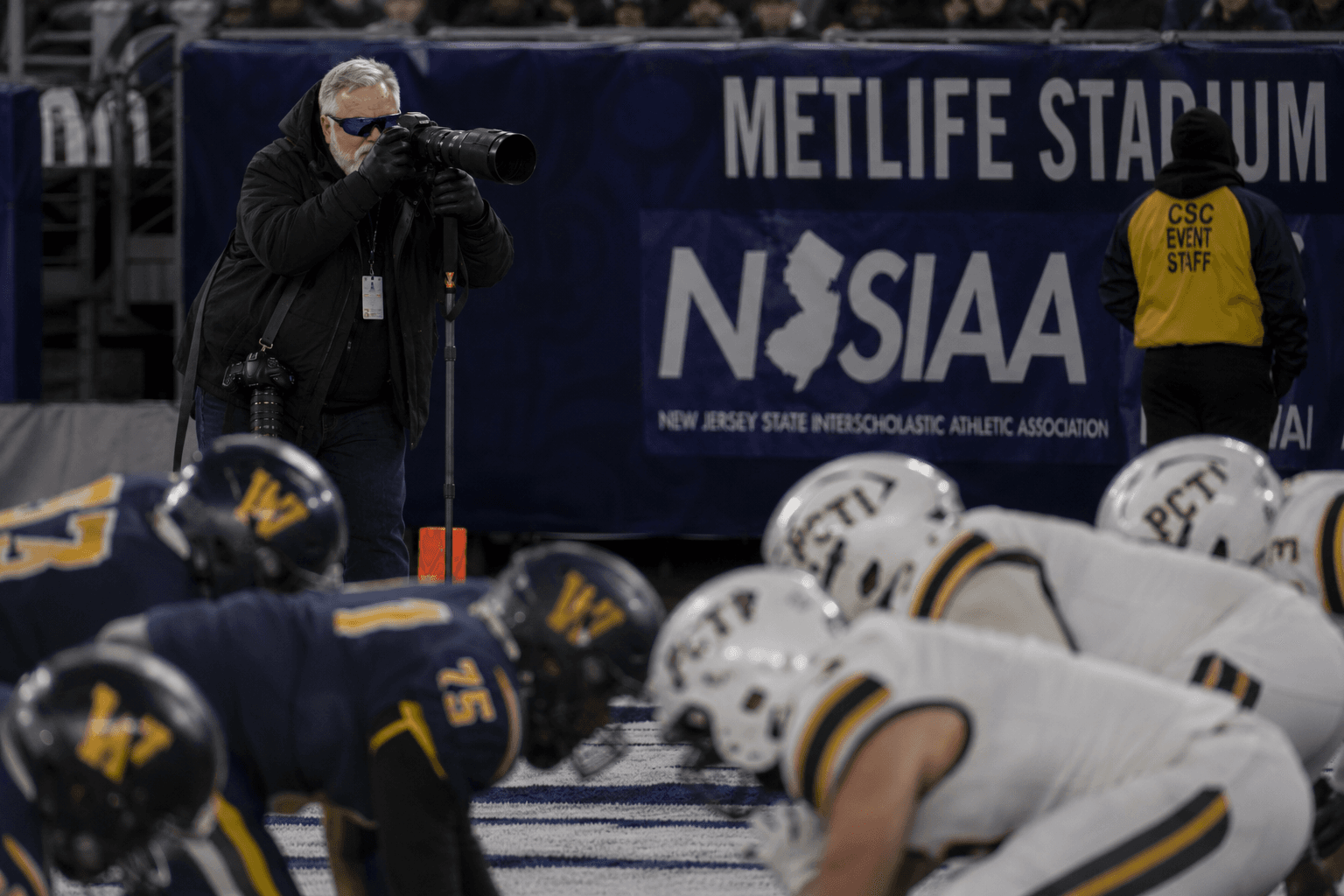 Tom Zarcone shooting at MetLife Stadium — NJSIAA State Finals