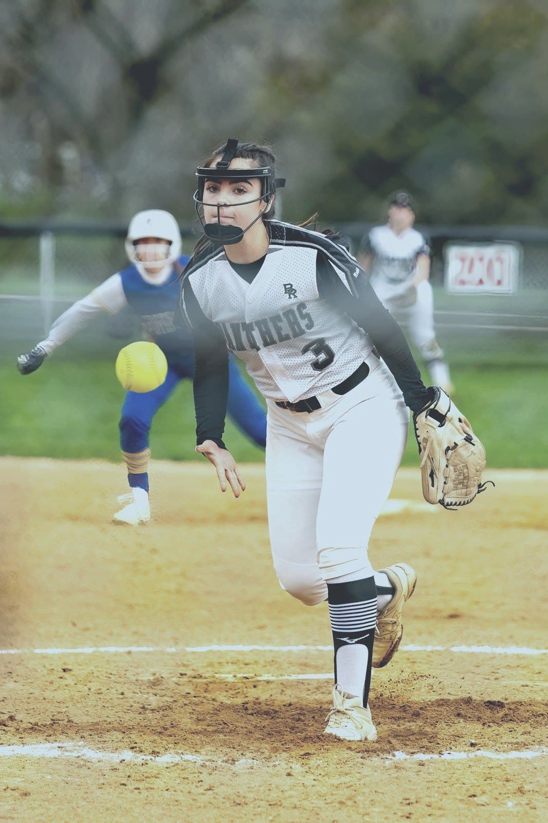 Panthers pitcher winds up from the mound