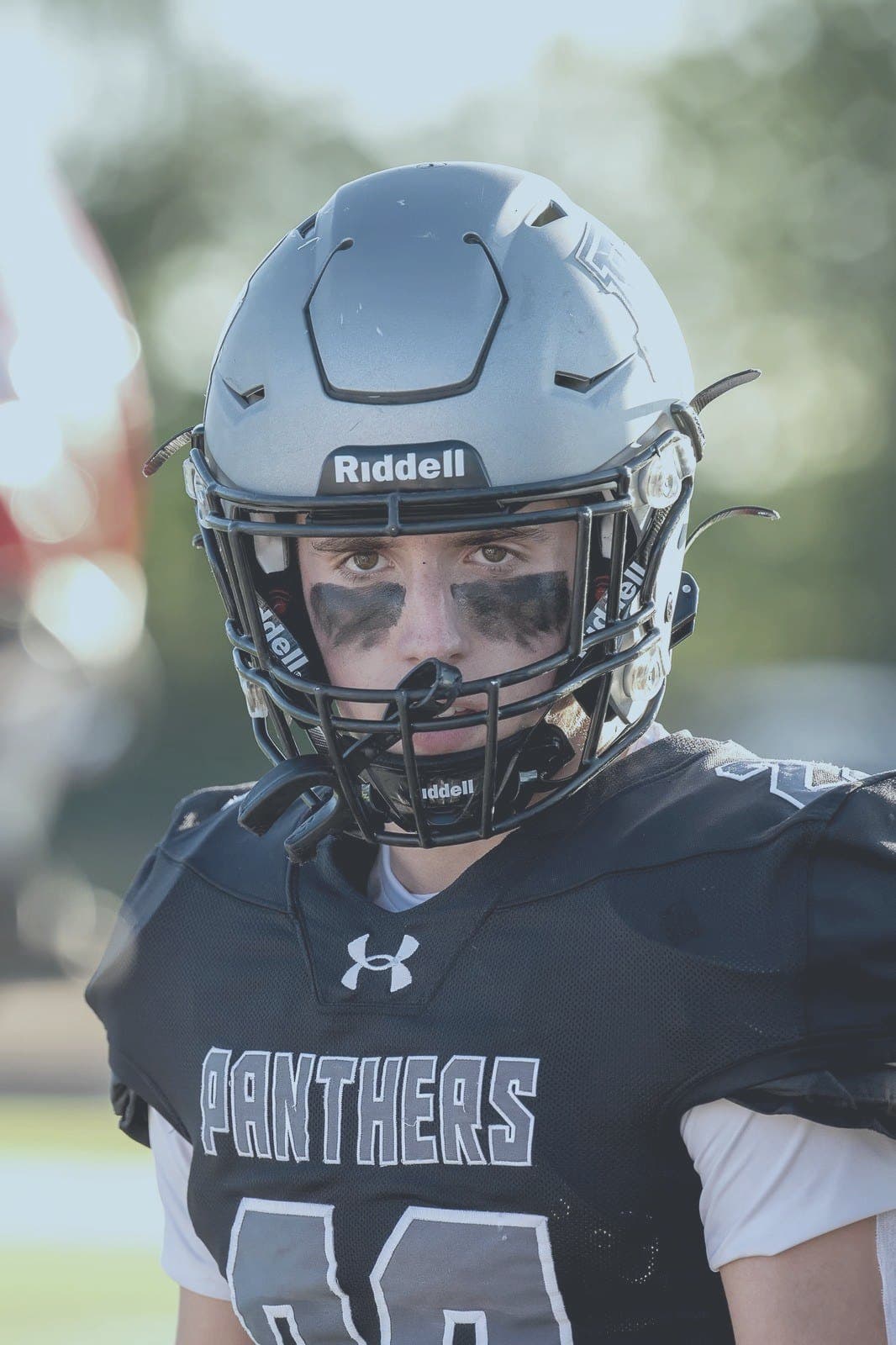 BRHS player close-up portrait with eye black