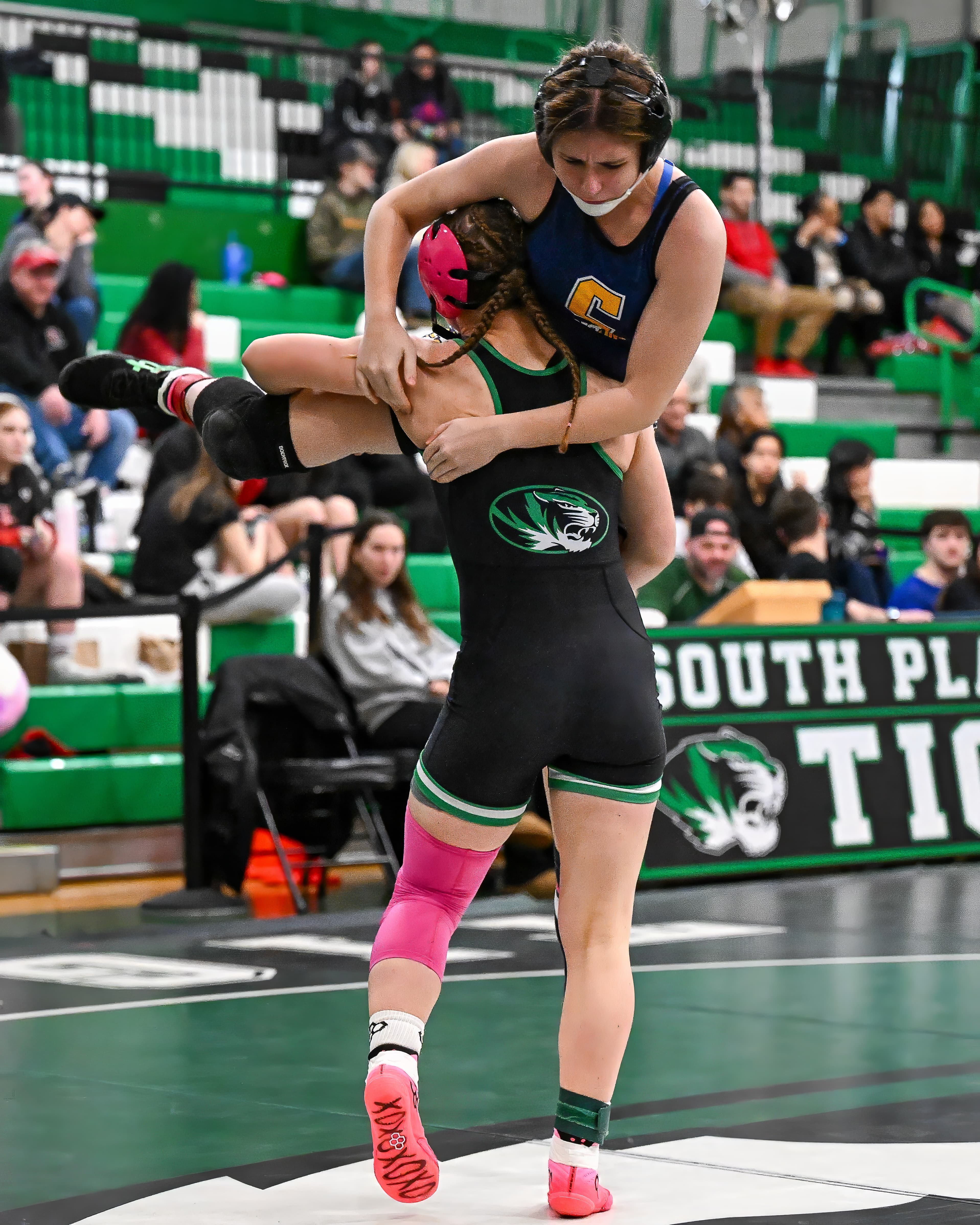 Athlete celebrates a strong beam set