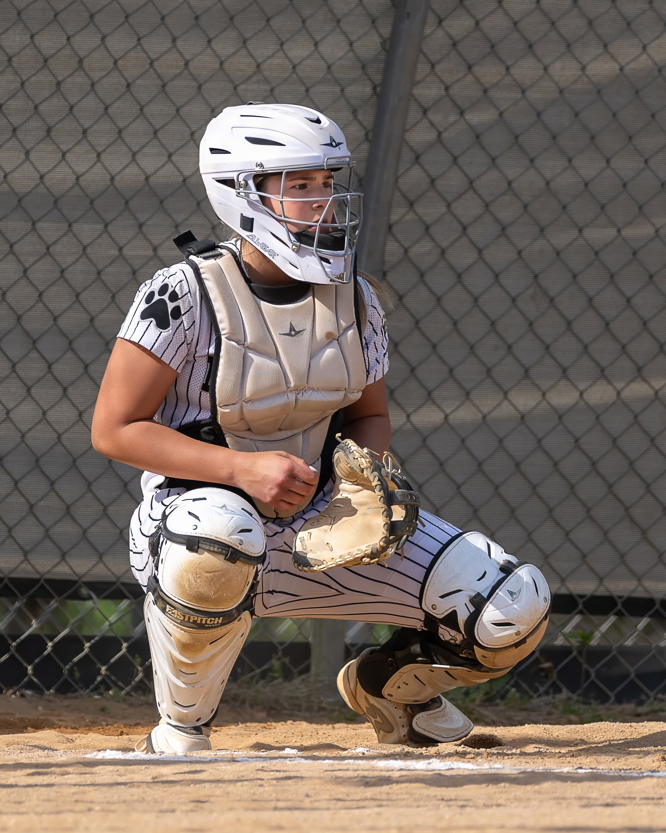 BRHS Softball pitcher at full extension