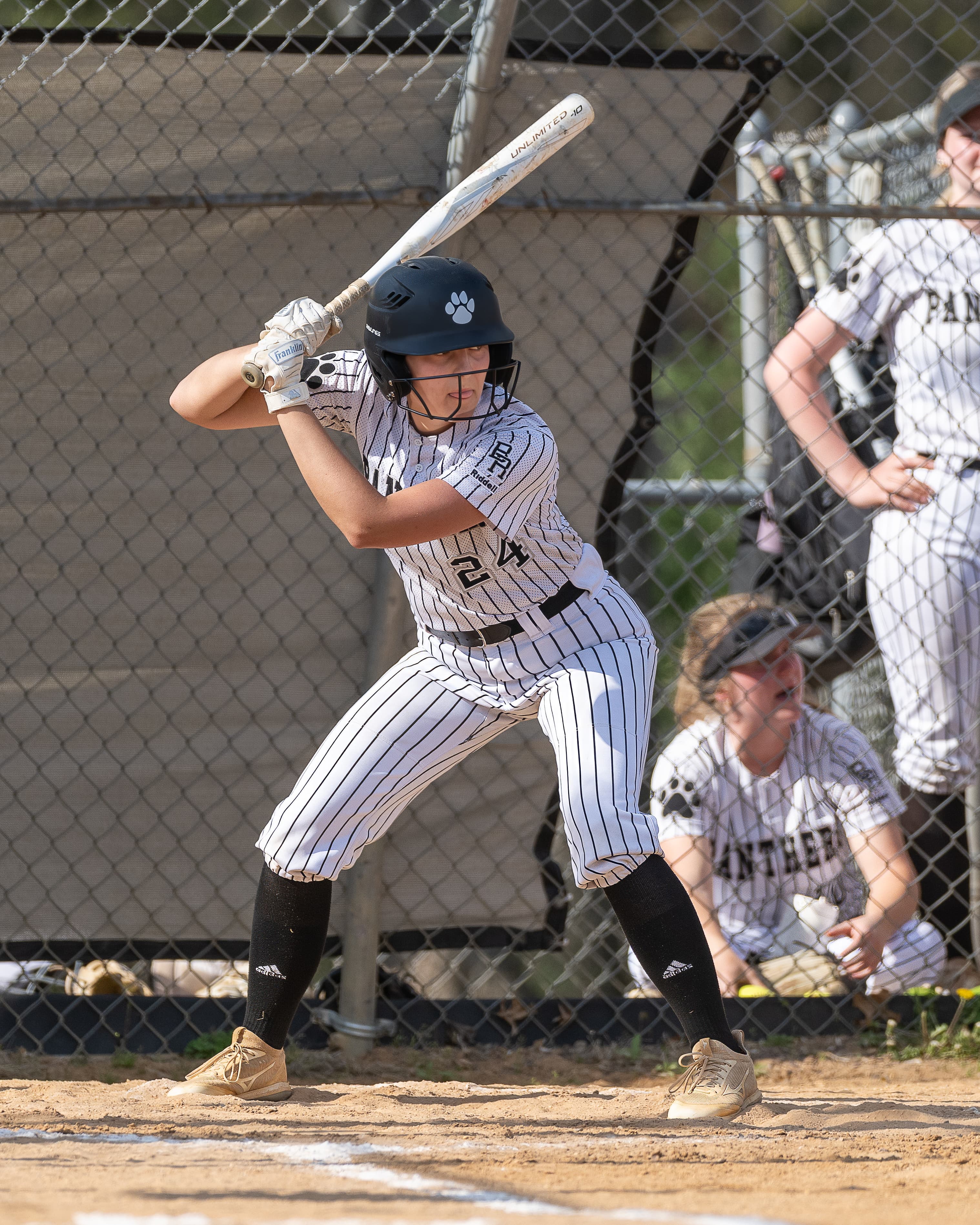 Shortstop turns a double play