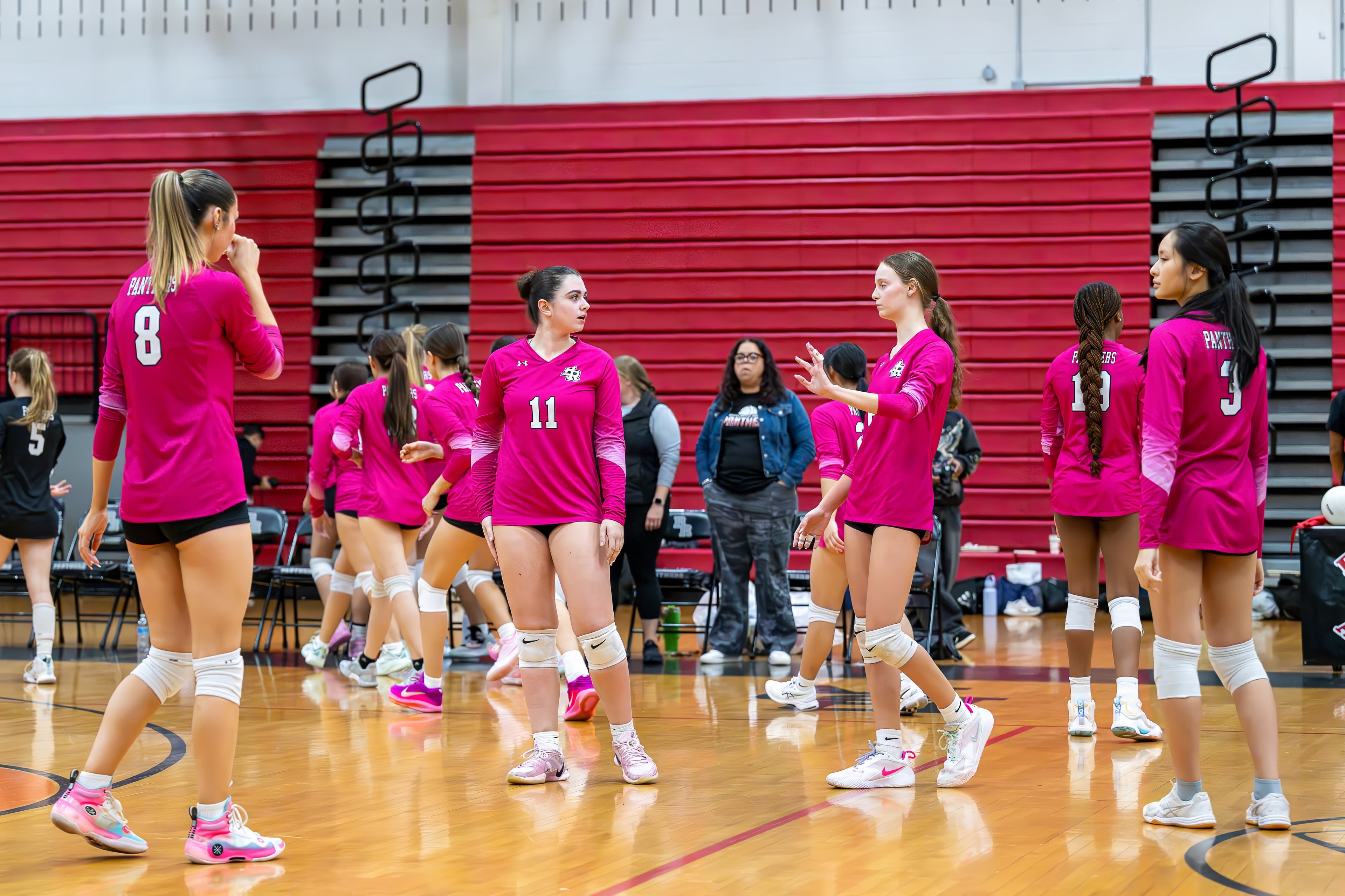 Volleyball action at BRHS vs Montgomery
