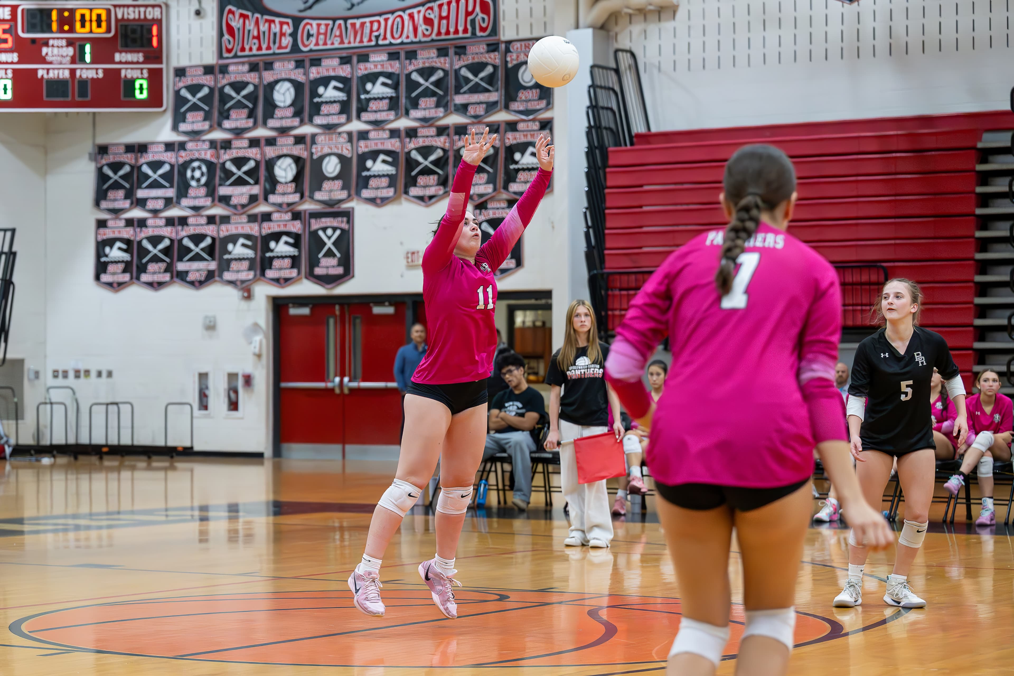 Outside hitter loads up for a kill shot